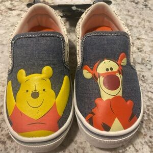 Disney Kids Sneakers - Yellow and Orange with Winnie the Pooh&Tigger toddler 6